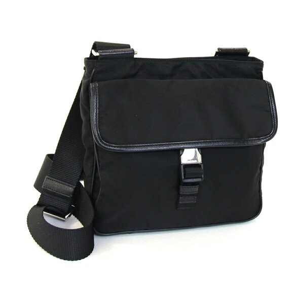 PRADA Black Leather Shoulder Bag - Picture 1 of 7